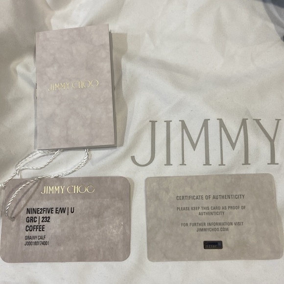 Jimmy Choo Nine2Five E/W Leather Tote + Pouch - Picture 3 of 15